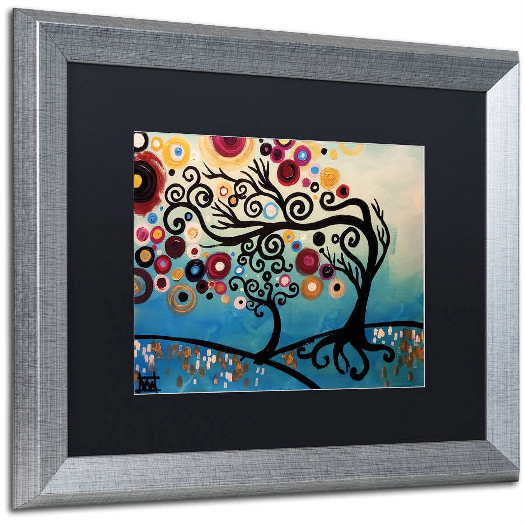 Trademark Fine Art "11" Canvas Art by Natasha Wescoat, Black Matte, Silver Frame