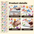 thumbnail image 5 of Peel and Stick Wallpaper Playful Doodles Rainbows Clouds Crayons Fun Icons Bright Colors Wall Mural 23.6in x 9.8ft Self Adhesive Removable Wall Paper Renter Friendly Wallpaper for Nursery Bedroom, 5 of 8