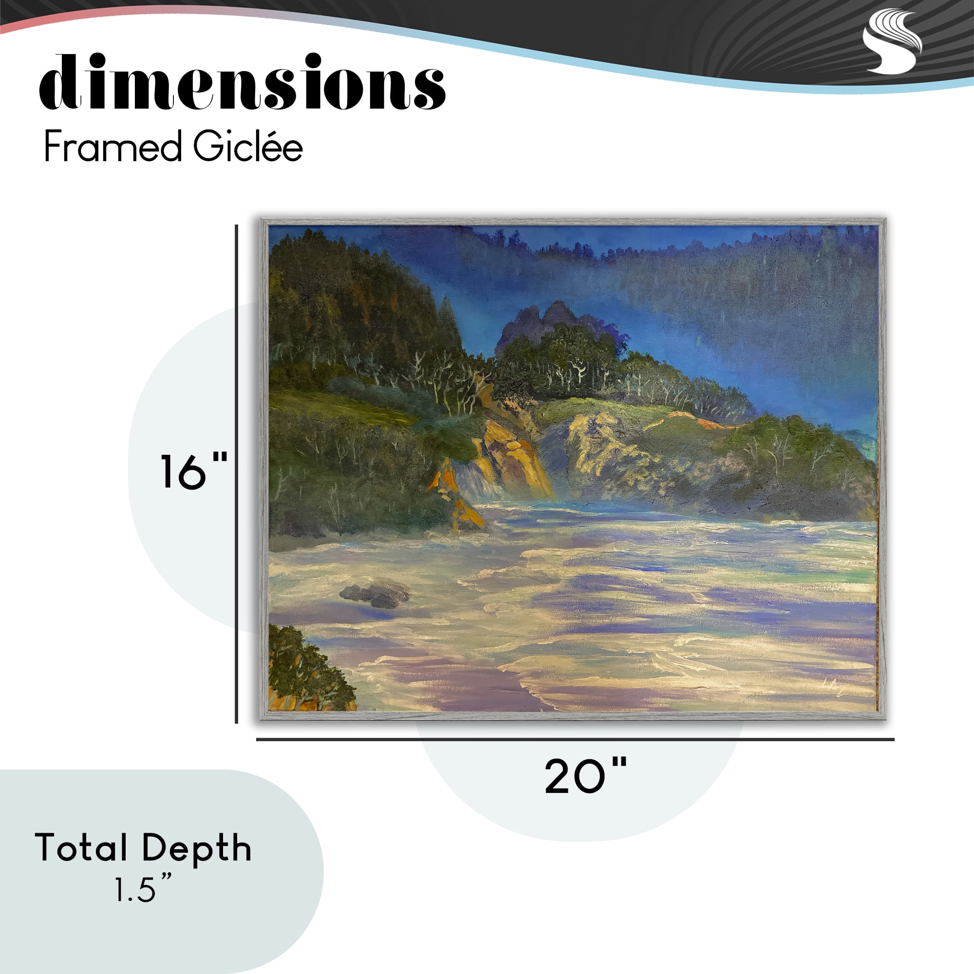 Stupell Industries Natural Wilderness Coastline Gray Framed Giclee Art, design by Lee Ann Zirbes