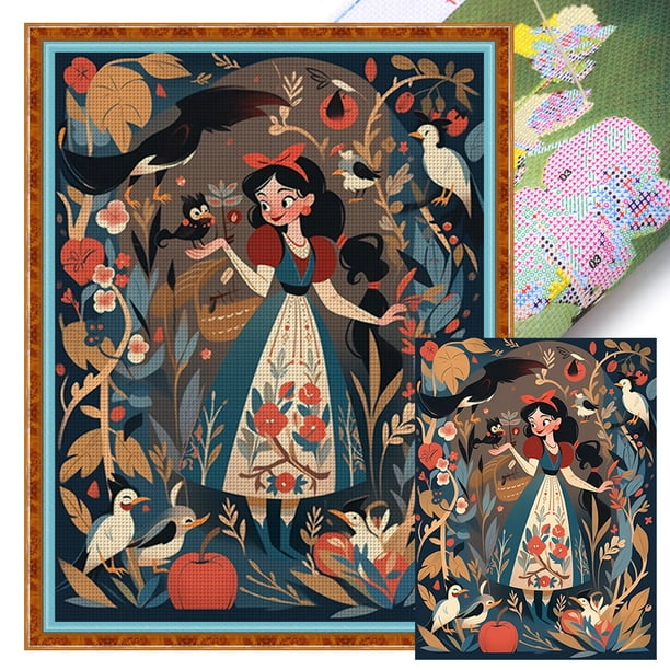 Hilo Algodón Ecológico Bordado Obra Arte Punto Cruz Nieve 11CT 45x60cm Blanco