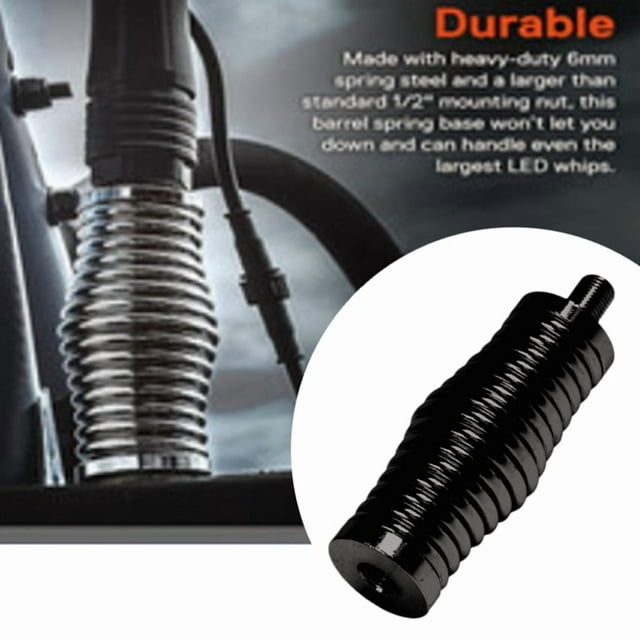 Antenna Spring Mount Flag Light Spring 1/2 Inch Spring Mount CB Antenna Spring Base for Trucks Car RZR UTV ATV Can Am
