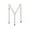White, variant on Men's Pants Brace Y-back Shape Suspenders Clip-On Elastic Strap 3 Clips