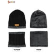 thumbnail image 5 of Spencer 2Pcs Winter Beanie Hat Scarf Set Lined Warm Knitted Hat Thick Skull Cap for Child Kids "Brown", 5 of 7