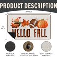 thumbnail image 3 of Hello Fall Door Mat, Autumn Welcome Mat, Fall Decorations for Home, FallPumpkin Maple Leaves Front Door Mat Indoor Outside Entrance, Autumn Harvest Thanksgiving Decorations Doormats 17X29 Inch, 3 of 6