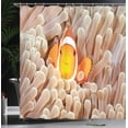 thumbnail image 4 of Ambesonne Ocean Shower Curtain, Bali Indonesia Fishes, 69"Wx84"L, Beige Orange, 4 of 5