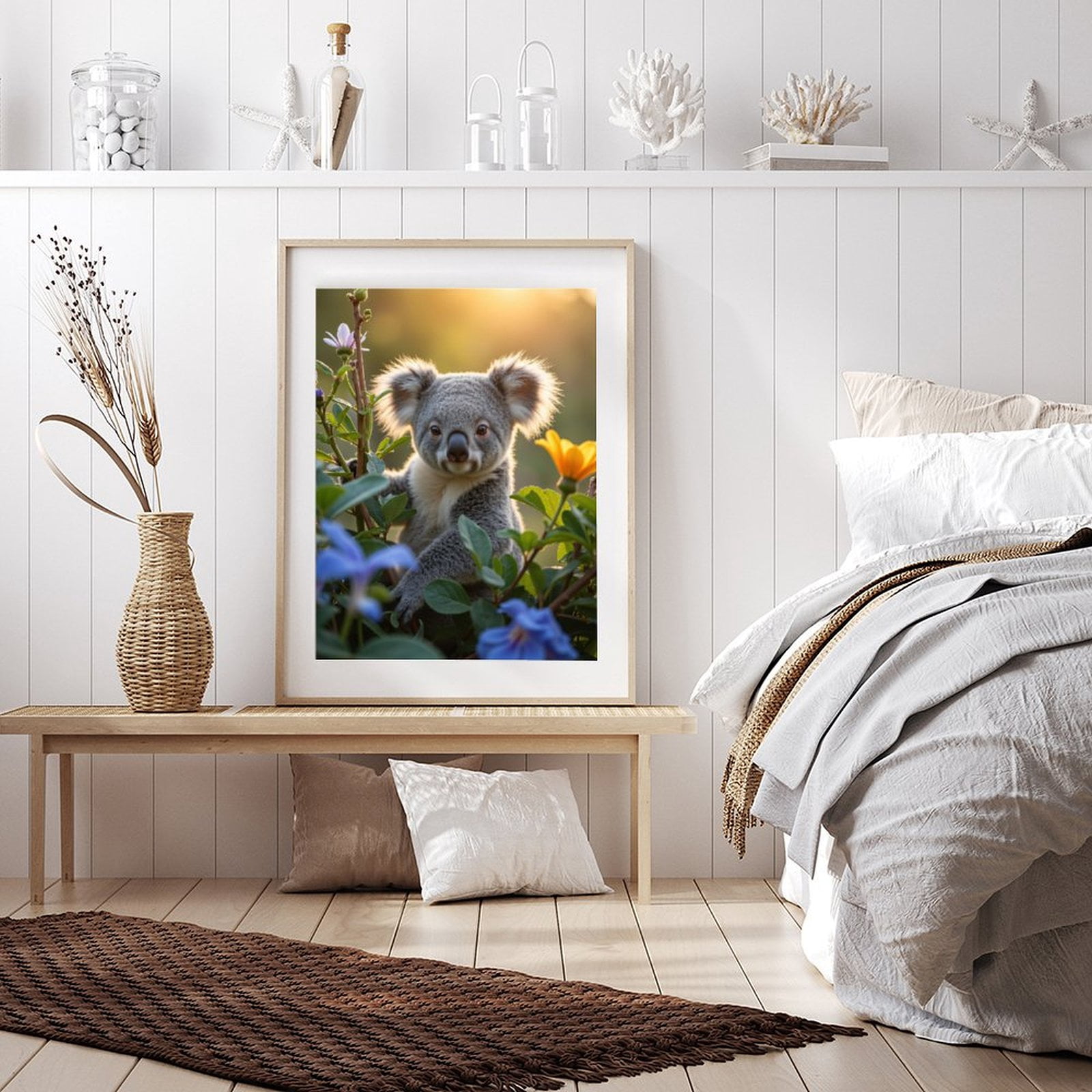 Diamond Art Kit for Adults, Koala Among Blossoms At Sunset Diamond Painting for Adults Beginners, DIY Diamond Art Painting Kits, 5D Diamond Painting Crafts for Home Decor 12x16 Frameless