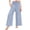 Blue_1, variant on Girls Leisure Long Pants Line Fade Raised Waist Spacious Leg Functional Pocket Wear