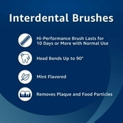 Equate Interdental Brushes, Mint, Moderate, 20 Count