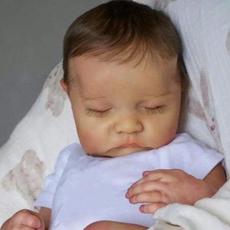 19 Inch 3D Skin with Visible Veins Soft Silicone Reborn Levi Asleep Baby Doll Toy For Girl Cloth Body Kid Dress Up Boneca