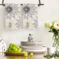 thumbnail image 2 of Silver Floral Boho Kitchen Towels Dish Towels, 18x26 Inch Seasonal Spring Decoration Hand Towels Set of 2, 2 of 6