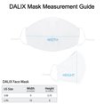 thumbnail image 2 of DALIX Cloth Face Mask Reuseable Washable in White Made in USA - S-M Size (5 Pack), 2 of 5