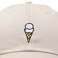 thumbnail image 2 of DALIX Double Scoop Ice Cream Hat Womens Embroidered Baseball Cap in Beige, 2 of 5