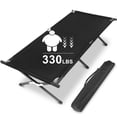 thumbnail image 1 of Cuna de camping YSSOA plegable para adultos con bolsa de almacenamiento negra, 1 of 8