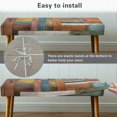 thumbnail image 5 of POLERO Color Wooden Patchwork Bench Seat Cover Christmas Decoration Washable Bench Cushion Cover with Elastic Band Rectangle Seat Protector for Bedroom, Living Room, Patio, 5 of 7