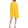 thumbnail image 3 of INSPIRE CHIC Chiffon Dresses for Women's Loose Flowy Cloak Sleeve Cape Pleated Dress M Yellow, 3 of 6