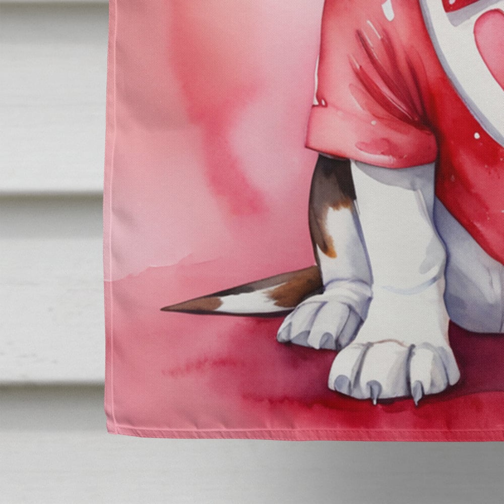 Basset Hound My Valentine House Flag 28 in x 40 in
