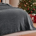 thumbnail image 4 of RUIKASI Brushed Flannel Blanket Grey Twin, Super Soft and Cozy Blankets All Season Use, 4 of 9