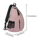 thumbnail image 3 of Mochila Bandolera Ajustable para Raquetas de Tenis - Mochila Cruzada para Bádminton, Squash y Entrenamiento Deportivo Al Aire Libre, Gran Capacidad, Rosa/Blanco, 3 of 7