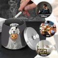thumbnail image 4 of Yayeee Ashtray with Lid for Cigarette Smokeless Stainless Steel Home Ash Holder, White Halloween Dog, 4 of 7