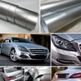 thumbnail image 3 of 30*150Cm Satin Matte Chrome Metallic Silver Vinyl Film Wrap Sticker Bubble Free, 3 of 6