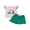 Green, variant on BemeyourBBs Toddler Baby Girl Golf Outfits Infant Baby Girls Summer Clothes Golf Cart Embroidered Striped Fly Sleeve T Shirt Tops Elastic Waist Pockets Shorts 2Pcs Clothes Set