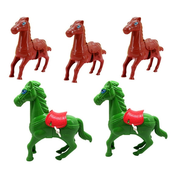 Niceauty 5pcs Wind Up Horse For Adorable Simulation Jumping Safe And Energy Saving For Indoor And Parent Interaction