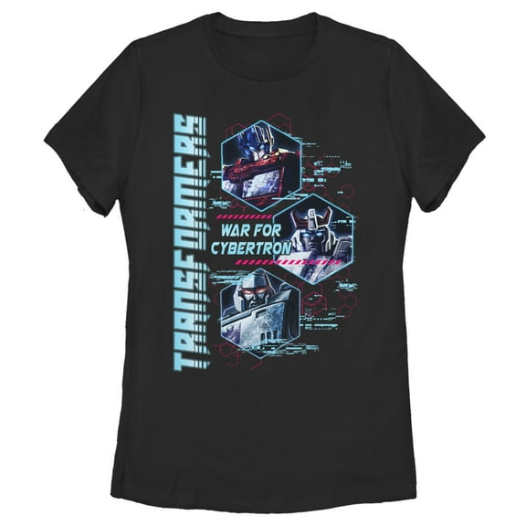 Women's Transformers War for Cybertron Characters  Graphic Tee Black Small