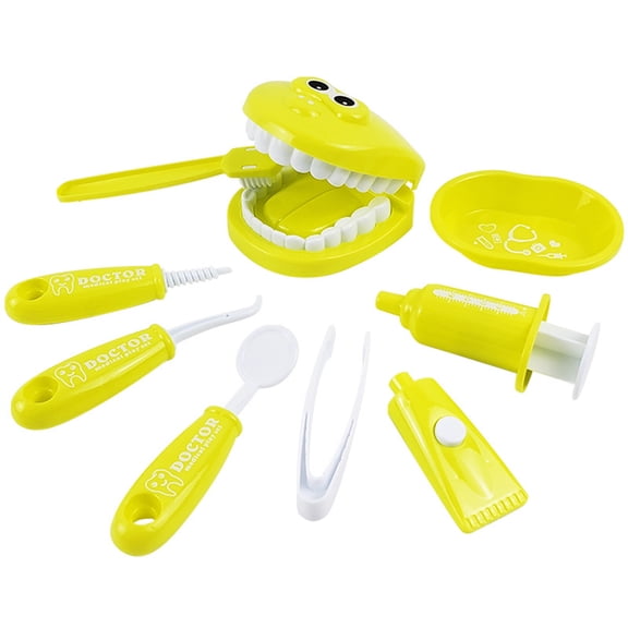 Hevirgo 9Pcs/Set Kids Educational Dental Scene Teaching Brushing Game Toys