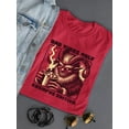 thumbnail image 3 of Bad Vibes Only Creepy Krampus Holiday Women's T-shirt, 3 of 4