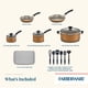thumbnail image 4 of Juego de utensilios de cocina Farberware DiamondMax antiadherente de 15 piezas de cobre, 4 of 9