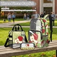thumbnail image 2 of Xoenoiee Apple Print Clear Backpack for Girls 3-6 6-8 8-12 Elementary School Bag and Lunch Bag Set with Pencil Case Middle High Bookbag See Through Bagpacks for Kids Teen Daycare Satchel, 2 of 5