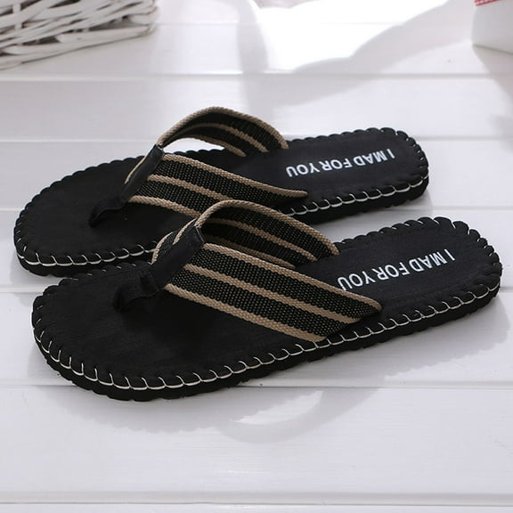 Samickarr Summer Slippers For Men Indoor And Outdoor Wide Men Summer Shoes Sandals Male Slipper Indoor Or Outdoor Flip Flops BK/41
