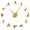 Gold, variant on Hip-Hop Dancers Street Dance Silouette Frameless Wall Clock Stickers, DIY Modern Decorative Clocks for Living Room, Bedroom, Office - Easy to Install, Large 3D Clock Design (Silver,27in)