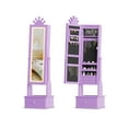 thumbnail image 1 of Organizador de Joyería Infantil con Espejo LED de Pared Completo | Almacenamiento Multifuncional con 42 Ranuras para Aretes, 9 Ganchos y 3 Cajones | Diseño Princesa Encantador, 1 of 16