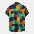 thumbnail image 4 of Camisa de verano que imprime la parte superior de la solapa de la camisa de manga corta de los hombres ocasionales Pompotops oipoqjl43567, 4 of 9