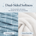 thumbnail image 6 of PYROEPLEEA Heated Throw Blanket 50 x 60 in, Flannel Sherpa, 6 Heat Settings, 1-12 Hour Auto Off, Machine Washable for Couch or Bed-Light Gray Plaid, 6 of 8