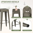 thumbnail image 4 of VINEEGO 30 Inches Metal Bar Stools for Counter Height Indoor Modern Stackable Industrial Stools Set of 4 (Gun), 4 of 7