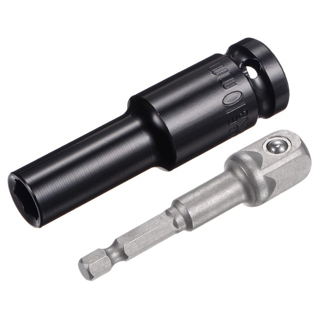 Unique Bargains Socket Accessory Set, 10mm Deep Socket 1/4' Hex Shank Impact Adapter with 1/2' Drive