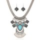 thumbnail image 1 of Conjunto de aretes de collar de turquesa Hugo Enthic, 1 of 7