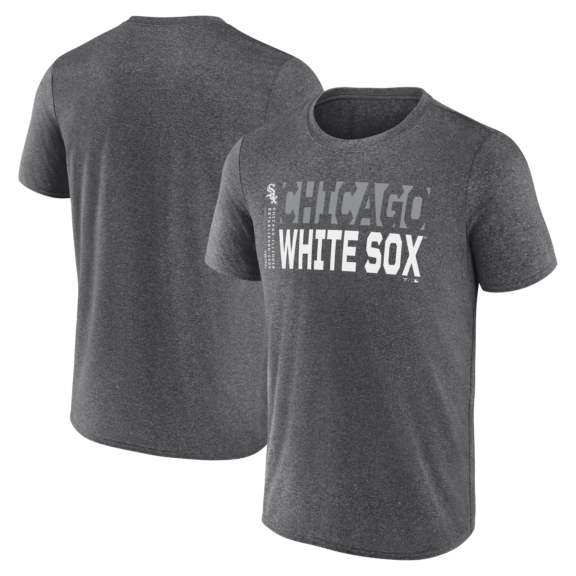 Men's Fanatics Heather Charcoal Chicago White Sox Fundamentals Shoot For The Sky T-Shirt