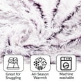 thumbnail image 3 of Cheer Collection Soft and Furry Long Shaggy Hair Throw Blanket, 3 of 5