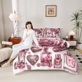 thumbnail image 4 of Castle Fairy Teens Fashion High Heels Twin Comforter Sets,Romantic Flower Rose Bedding Set, 4 of 8