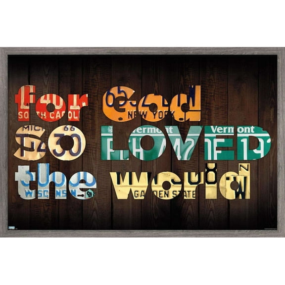 DaVid Bowman - John 3:16 Wall Poster, 22.375" x 34", Framed