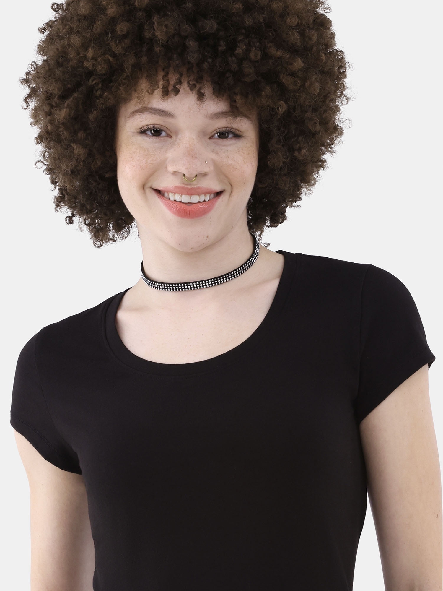No Boundaries Short Sleeve Scoop Neck Tee, Women's XXS-XXXL