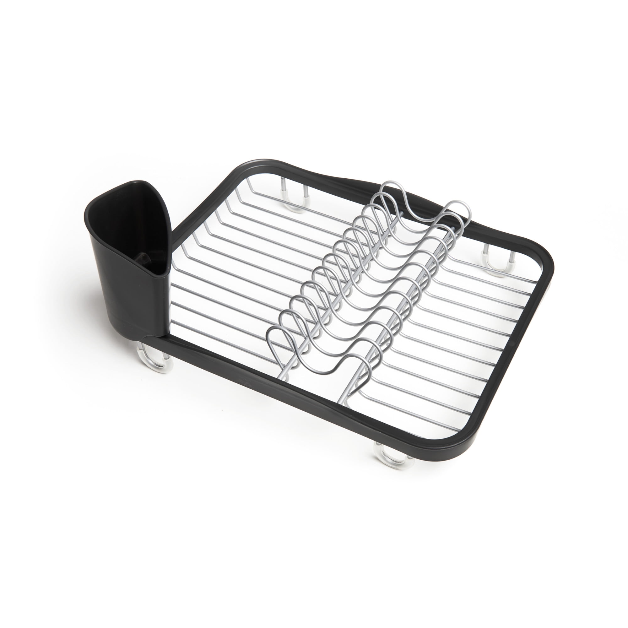 Umbra Sinkin Dish Rack, Compact Dish Drying Rack with Drainboard, Perfect for Small Kitchens