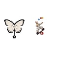 thumbnail image 1 of Reloj de mariposa acrílico sin , decorativo para colgar en la pared, para oficina, comedor, habitación de niños, figura de de granja, est, 1 of 8
