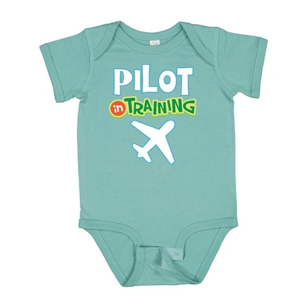

Inktastic Pilot in Training Airplane Boys Future Job Gift Baby Boy or Baby Girl Bodysuit
