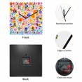 thumbnail image 2 of Spring Floral Wooden Wall Clock Silent Non Ticking, Watercolor Colorful Botanical Summer Square Wall Clocks Battery Operated, Decor Clock for Home Office, Living Room, Kitchen, 10 Inch, 2 of 9