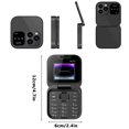 thumbnail image 2 of Ahorra Grande, Miniteléfono con tapa y botón para personas mayores, tarjeta de teléfono 2G, pantalla pequeña en varios idiomas Akmoler, 2 of 9