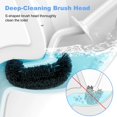 thumbnail image 2 of Juego de portaescobillas para inodoro, diseño curvado con soporte para limpieza profunda debajo del borde, depurador oculto compacto para espacios pequeños, accesorios modernos de baño de, 2 of 7